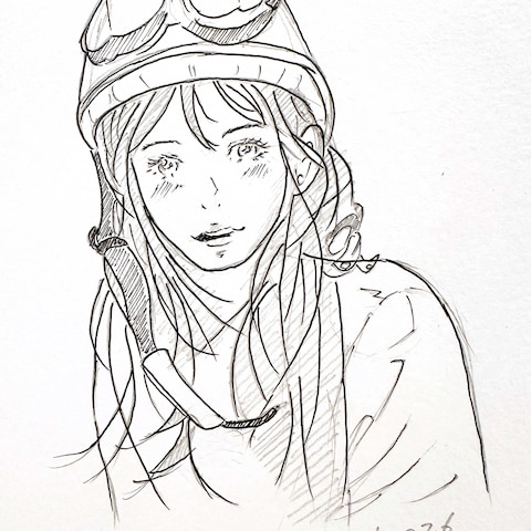 バイクに乗る女性