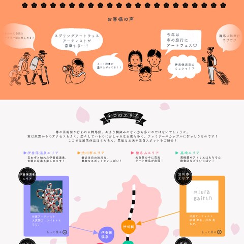 春のお出かけ”春の芸術祭”ホームページデザイン