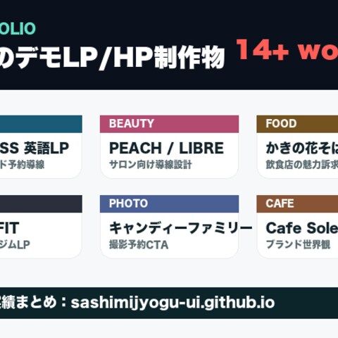 LP/HP制作実績まとめ14本