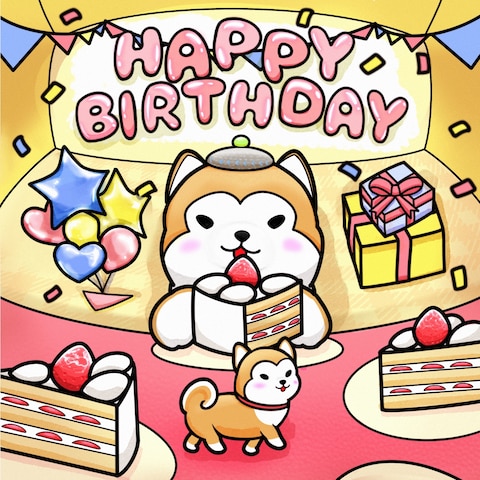 お誕生日お祝いイラスト