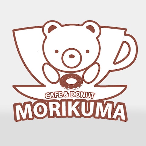 カフェ＆ドーナツ  モリクマ様　ロゴ