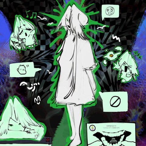 立ち絵と雰囲気のあるディスプレイとSDイラスト