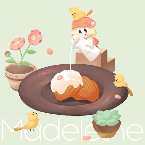 主線なしヴィネット風イラスト