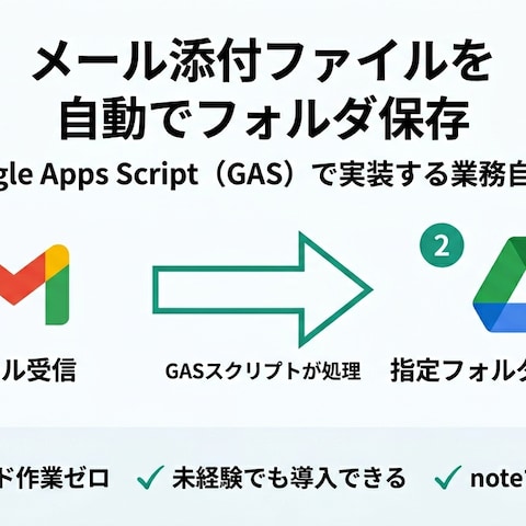 Gmail添付ファイルを自動でフォルダ保存するGAS