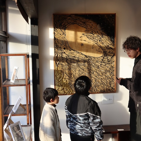 個展 第4回「アートに染まる、Somaる展」の様子
