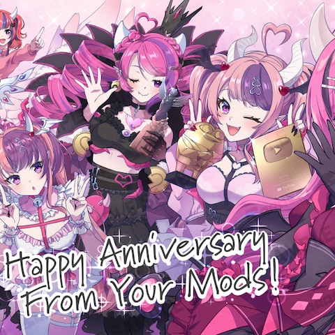 VShojo ironmouse 7周年記念お祝いイラスト