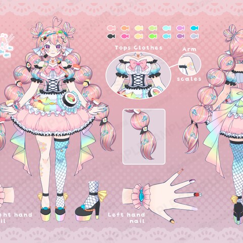 個人VTuber sSAKANASUSHI様 モデルデザイン