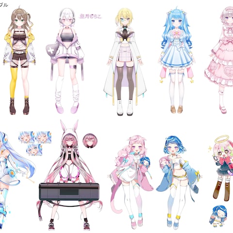 Vtuberデザイン・パーツ分け立ち絵制作