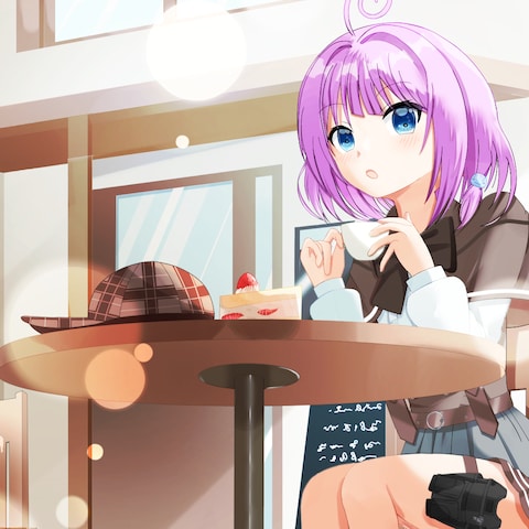 カフェでのくつろぎシーン