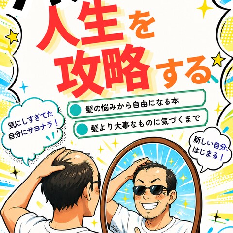 電子書籍表紙デザイン_ハゲてきたので人生を攻略する