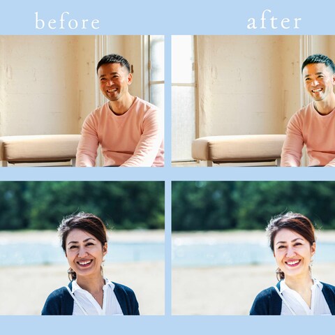 写真のレタッチサンプル