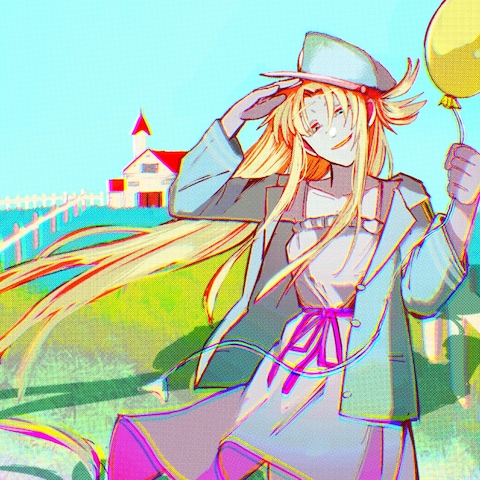 ドリームコアのようなイラスト