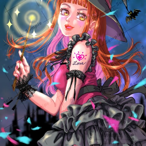 ハロウィンの魔女 ツンデレやセクシーなキャラも描きます