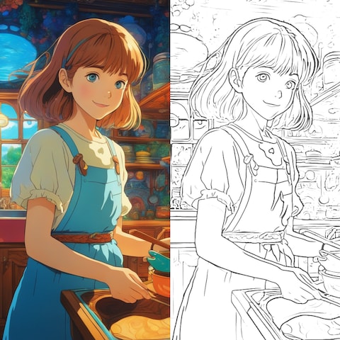 イラストや写真から線画を抽出