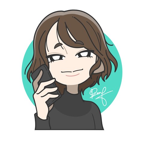 デフォルメ強めの似顔絵制作