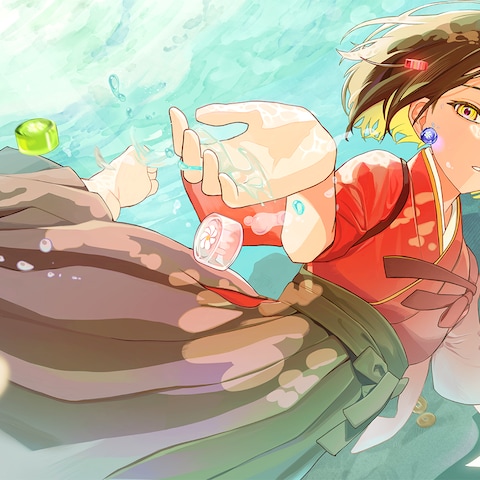 ひんやりとした煌めきを感じるイラスト