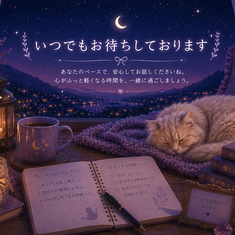 心がフッと軽くなる時間を、一緒に過ごしましょう