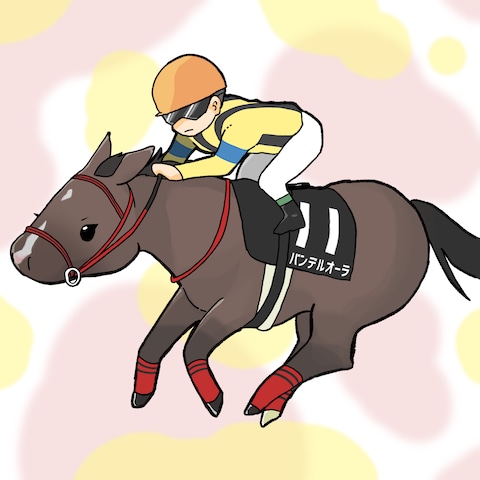 ジョッキーが乗ったイラストも出来ます✨