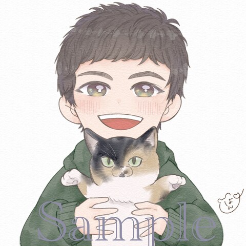 主人の似顔絵