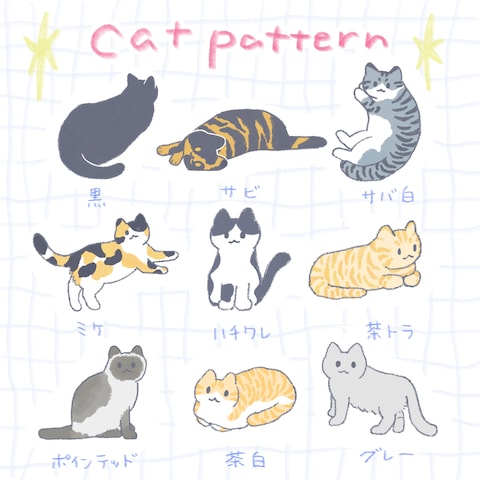 猫の柄