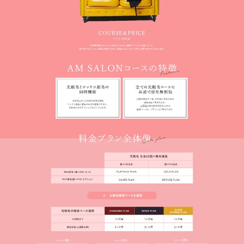 美容脱毛サロン_公式サイトデザイン