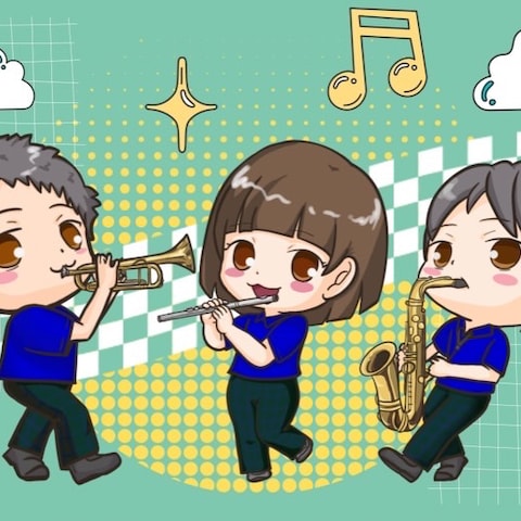 吹奏楽部同級生トリオ