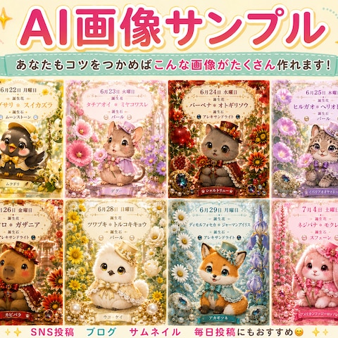 あなたもこんな画像を短期間で量産できるようになります！