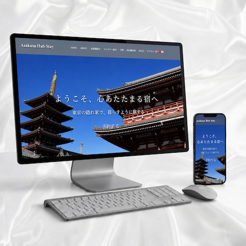 【Asakusa Hub Stay】様のホームページ制作