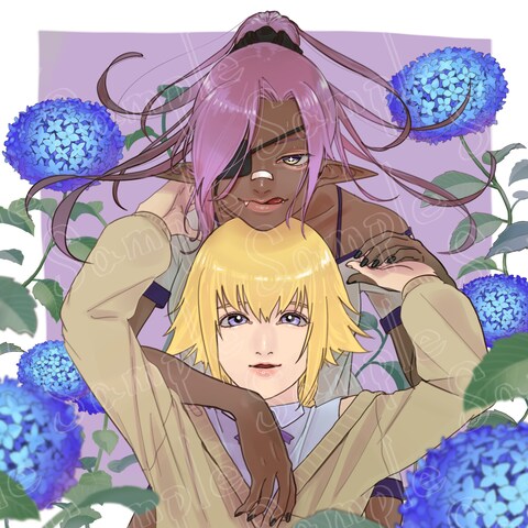 依頼で描いたvtuber様のイラスト