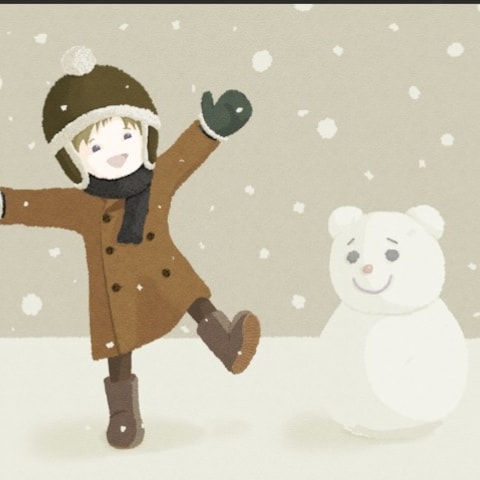 雪だるま完成！