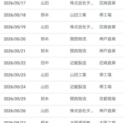 作業日報アプリ／AppSheet構築事例