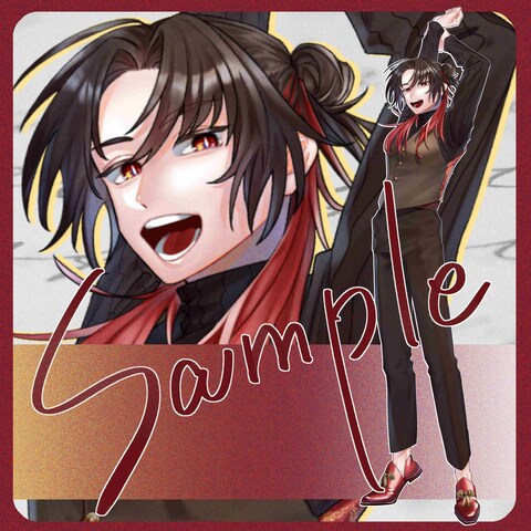 【TRPG】インナーカラー＋長髪の男性【立ち絵】
