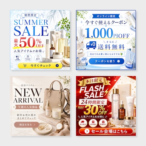 EC販促バナー制作｜セール・クーポン・新商品
