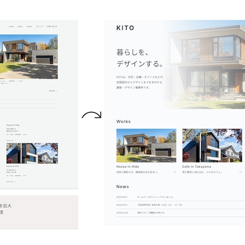 建築サイトの修正
