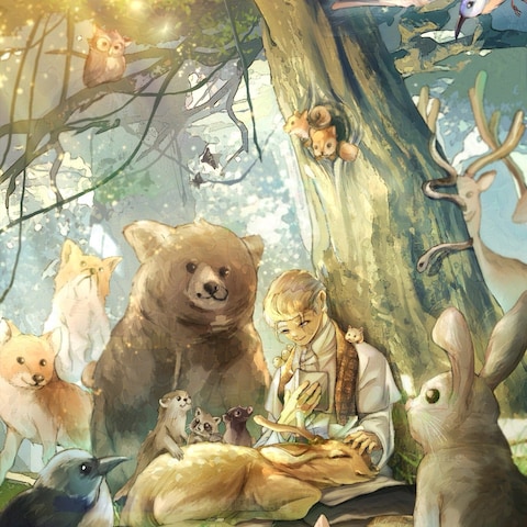 【イラスト】森のすてきな客人