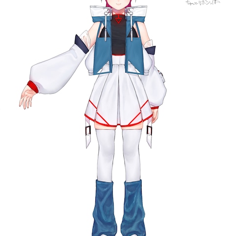 会社のイメージキャラクターの立ち絵依頼でした