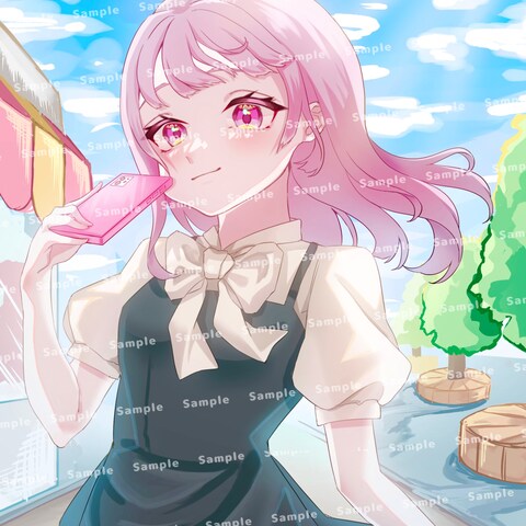 配信者(依頼)様のお昼用の配信サムネイルイラスト
