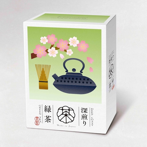 深煎り緑茶パッケージ（インバウンド商品）