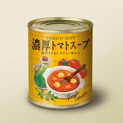 濃厚トマトスープ　缶デザイン