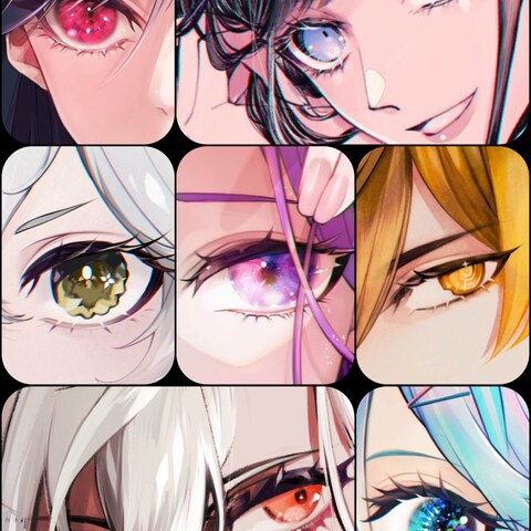 制作イラスト 瞳のサンプル
