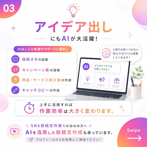 自身のアカウントでの投稿