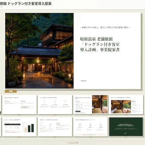 旅館リニューアル提案資料｜構成・資料作成事例