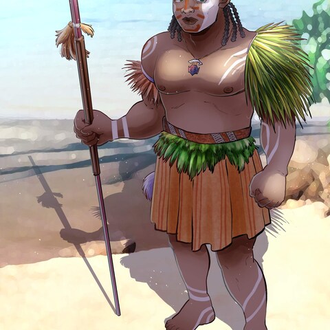 ポリネシア風男性