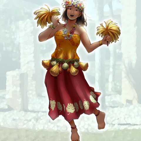 ポリネシア風女性