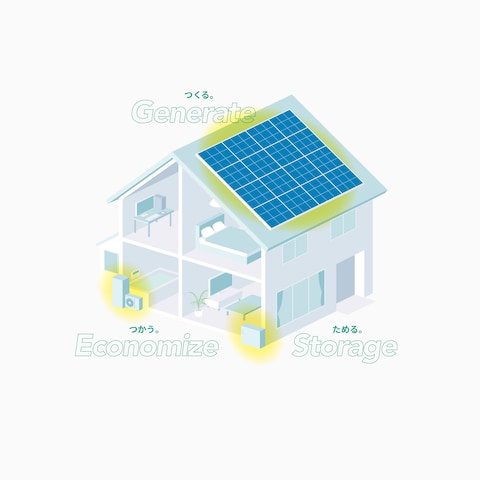 太陽光発電イラスト