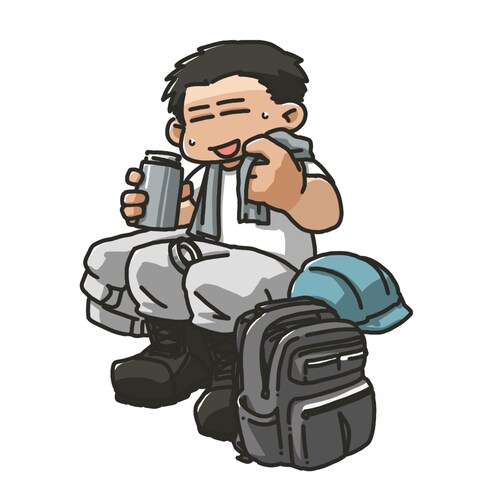 作業員の休息