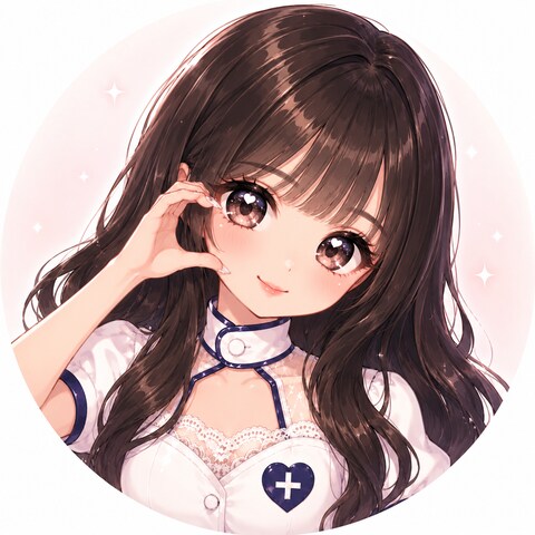繊細なタッチの水彩チックな少女漫画風アイコン