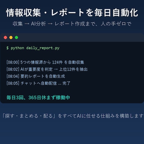 情報収集・レポートの自動化