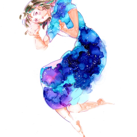「透明感×ふんわり感」全身イラストをお描きします