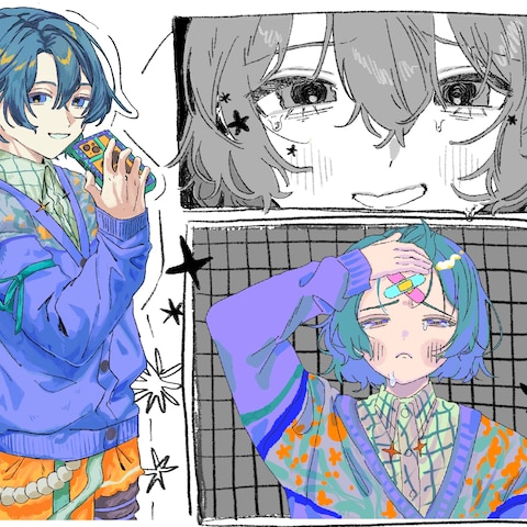 依頼サンプル用オリジナルキャラクターイラスト
